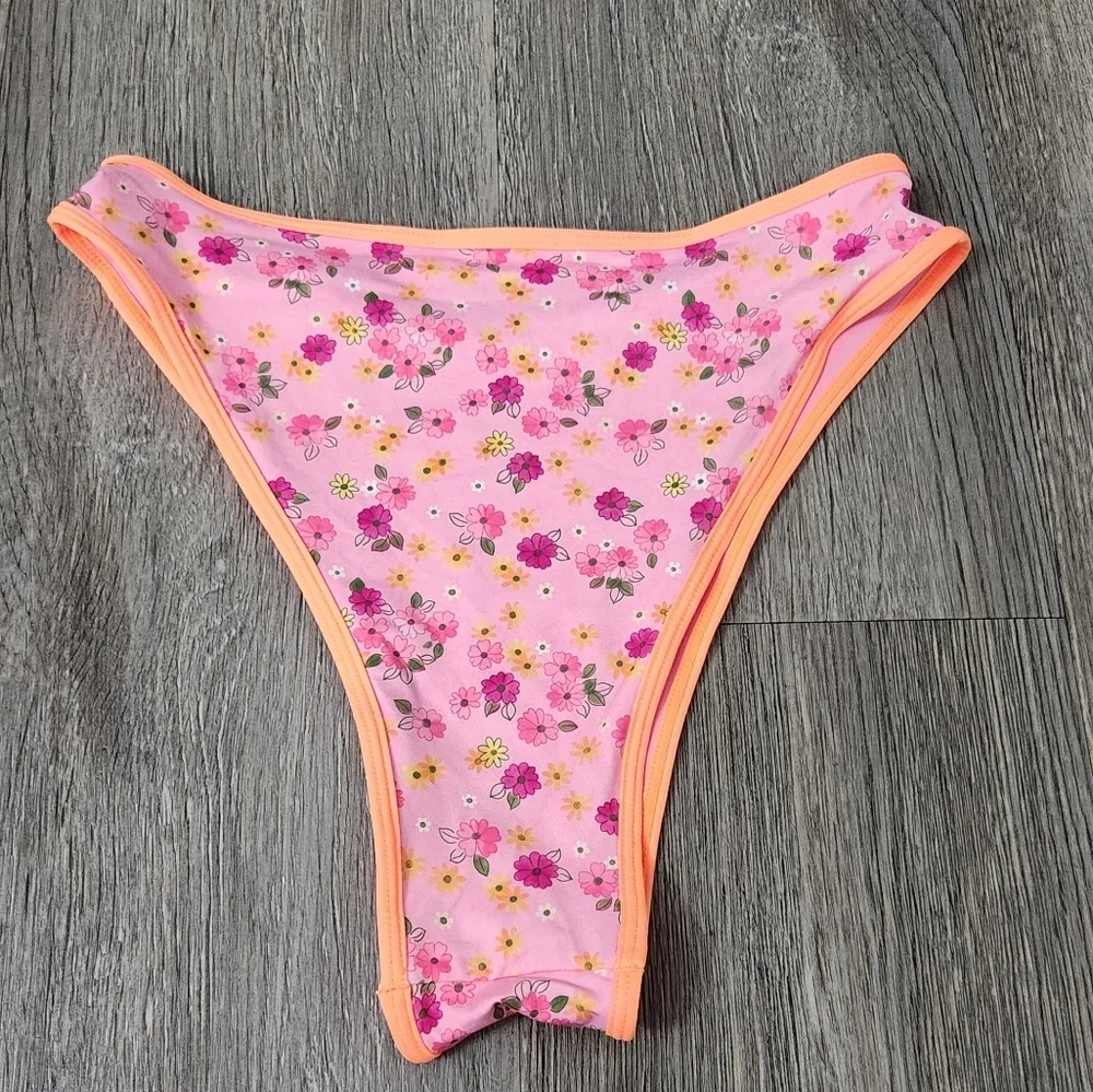 New!Frankie's‎ Bikinis Full Moon Floral Micro Bikini Bottom